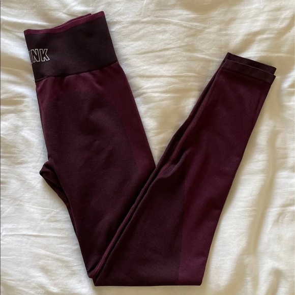 Seamless maroon PINK leggings - Picture 1 of 3